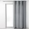 RIDEAU A OEILLETS 140X240CM COTON LENON GRIS BLANC