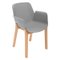 FAUTEUIL PIED BOIS GRIS ALBY