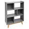 ETAGERE 3 PORTES GRIS ELVA D.80X30X112CM