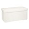 POUF PLIABLE DOUBLE FOURRURE EZZIO BLANC