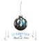 BOULE DE NOEL VERRE DRAPE PAILLETTE 7CM