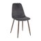 CHAISE VELOURS IMITATION NOYER ROKA ARDOISE