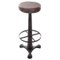 TABOURET BAR CUIR RETRO CHIC H.80CM