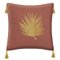 HOUSSE COUSSIN FEUILLE BRODERIE OR 40X40CM