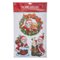 STICKERS PERE NOEL BONHOMME NEIGE RELIEF 29X41CM