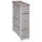 RANGEMENT 4 TIROIRS GRIS CLAIR