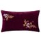 COUSSIN VELOURS BRODE NIGHT ROUGE 30X50CM