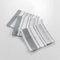 3 SERVIETTES DE TABLE 40X40CM TISSE SANTORIN GRIS BLANC