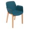FAUTEUIL PIED BOIS NAVY ALBY